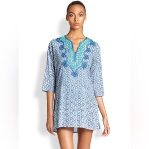 ROBERTA ROLLER RABBIT Embroidered Tunic Blouse Size Medium